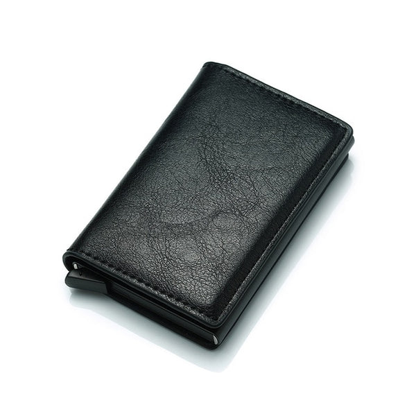 DIENQI Rfid Card Holder Men Wallets Money Bag Male Vintage Black Short Purse 2019 Small Leather Slim Wallets Mini Wallets Thin